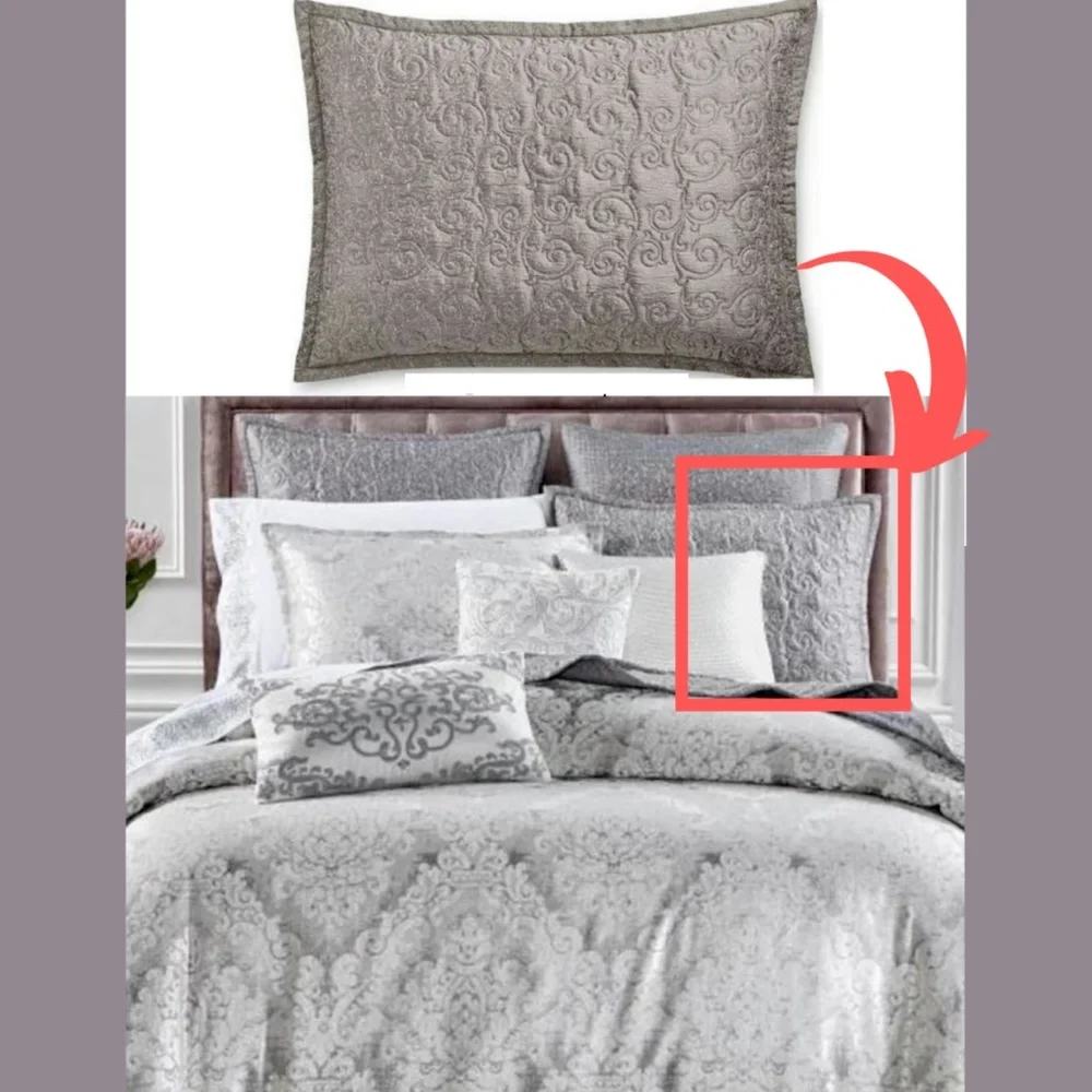 NEW Hotel Collection Classic Embossed Jacquard Quilted (1) Standard‎ Sham